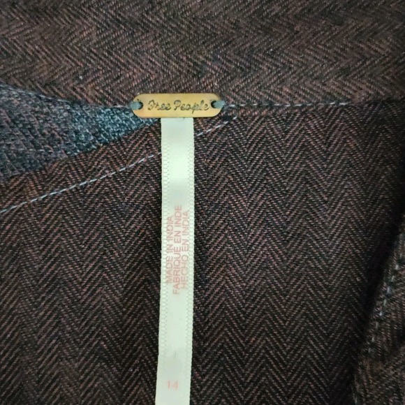 Free People Palma Plaid Flannel Maxi Skirt Size 14 Boho Peasant - Picture 3 of 7